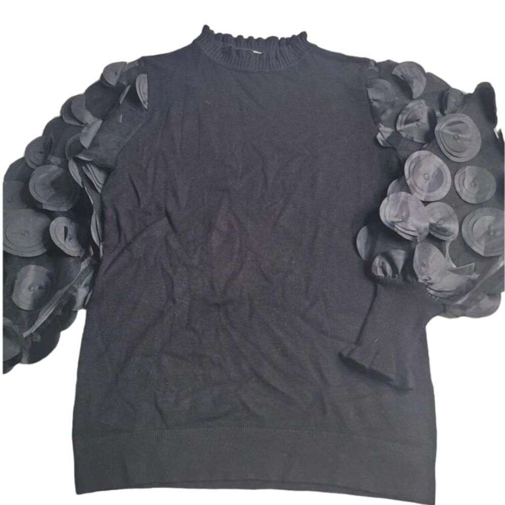 3260‎ Sioni Milano Illusion Black Sweater Women's Small